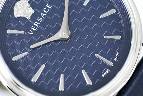 Versace V-Circle 38mm Blue Silver VE8104222 - Watches & Crystals