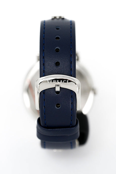 Versace V-Circle 38mm Blue Silver VE8104222 - Watches & Crystals