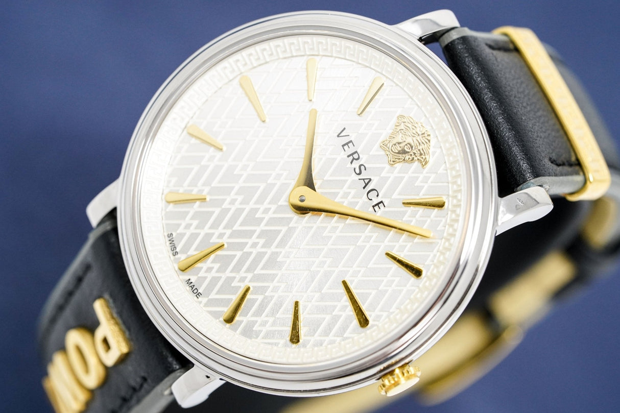 Versace V-Circle Manifesto Power Edition Two-Tone Silver VBP110017 - Watches & Crystals