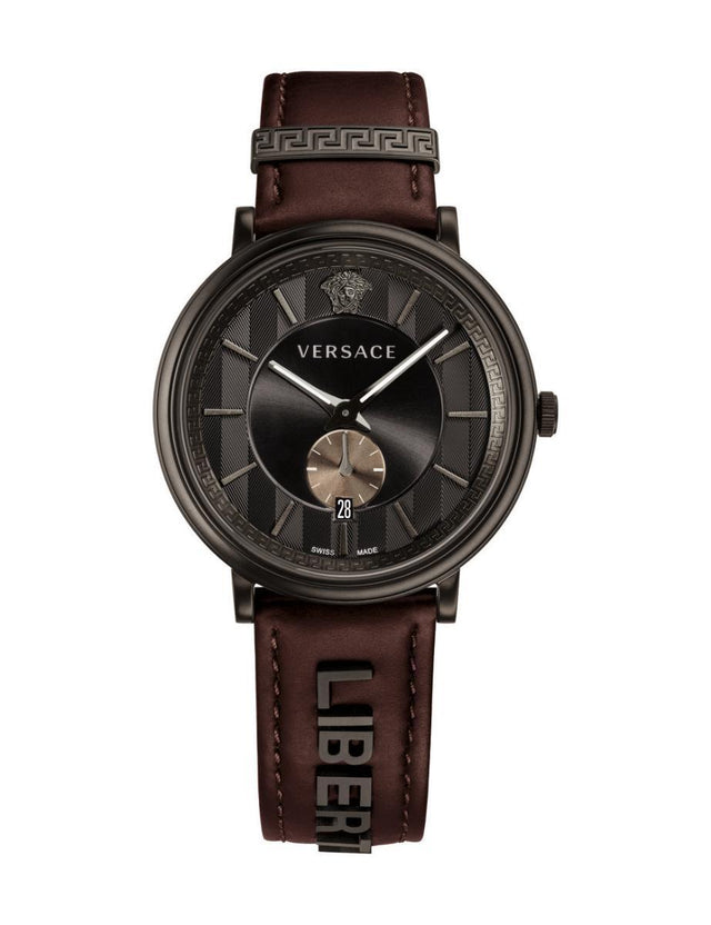 Versace V-Circle Small Seconds IP Black - Watches & Crystals