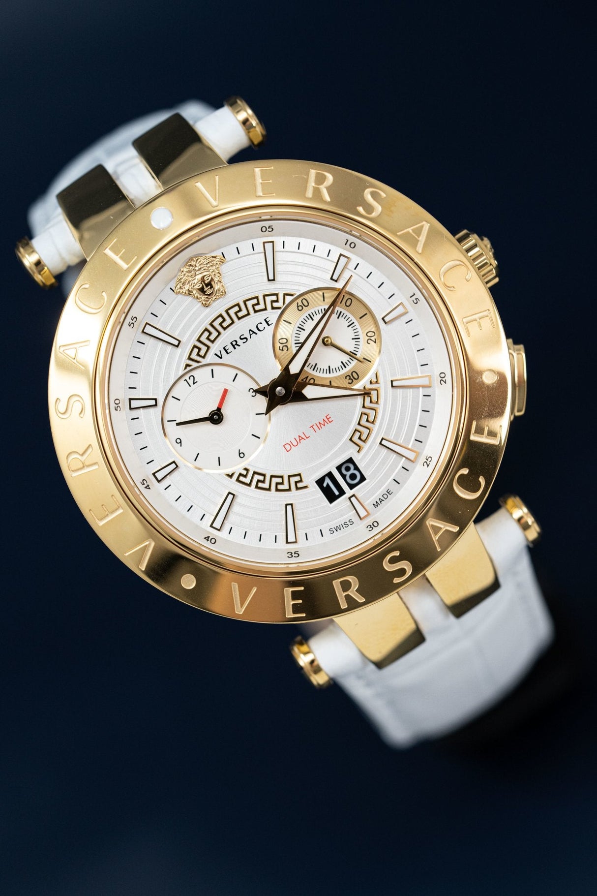 Versace V-Race GMT White - Watches & Crystals