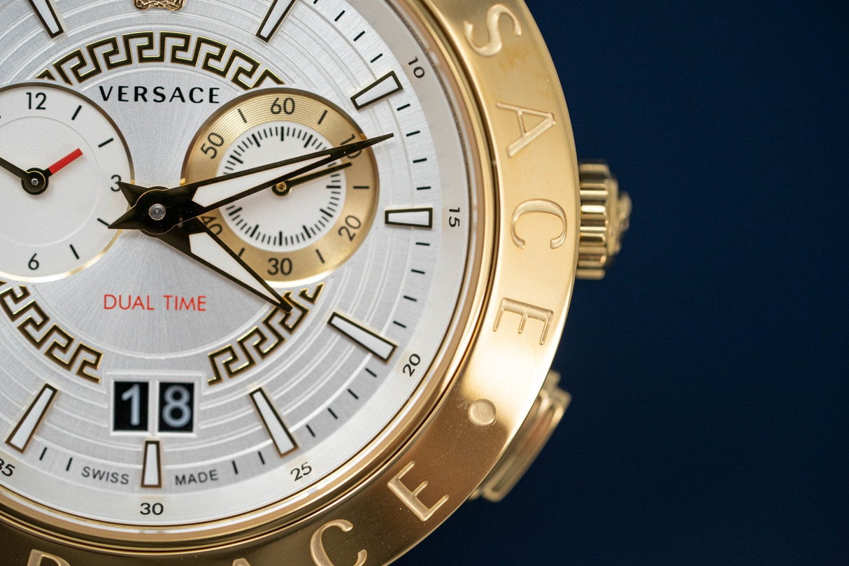 Versace V-Race GMT White - Watches & Crystals
