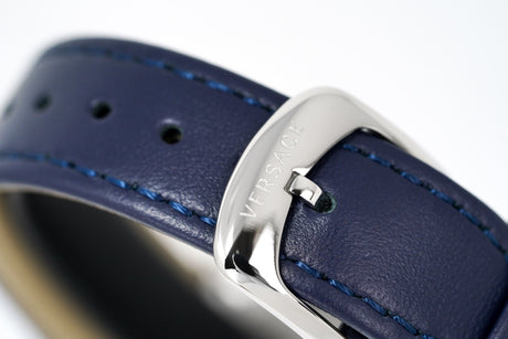 Versace Watch V-Circle 38mm Blue VE8101619 - Watches & Crystals