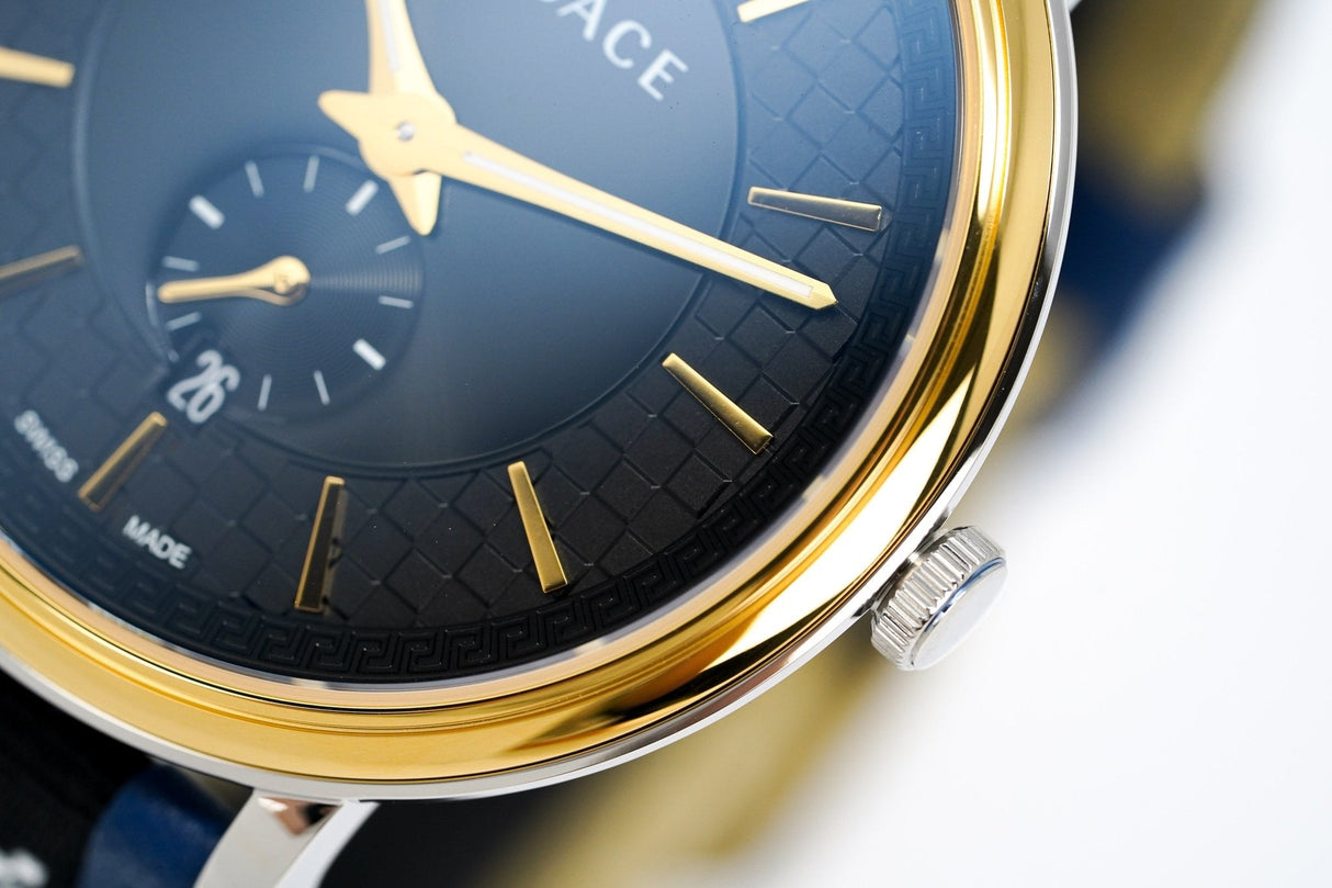 Versace Watch V-Circle 42mm Blue VEBQ01419 - Watches & Crystals