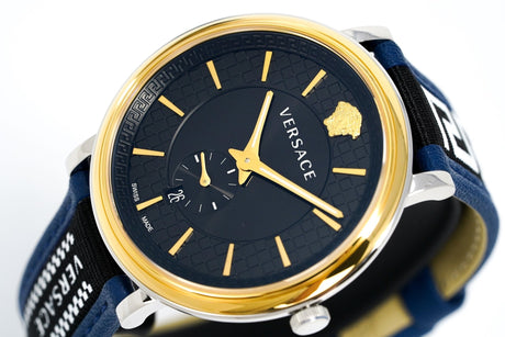 Versace Watch V-Circle 42mm Blue VEBQ01419 - Watches & Crystals