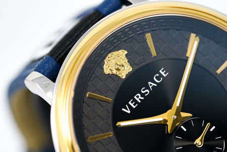 Versace Watch V-Circle 42mm Blue VEBQ01419 - Watches & Crystals
