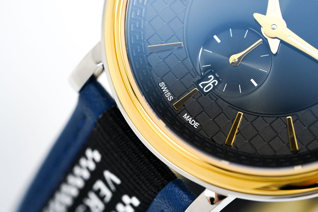 Versace Watch V-Circle 42mm Blue VEBQ01419 - Watches & Crystals