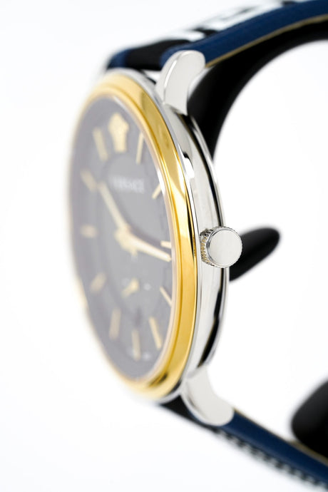 Versace Watch V-Circle 42mm Blue VEBQ01419 - Watches & Crystals