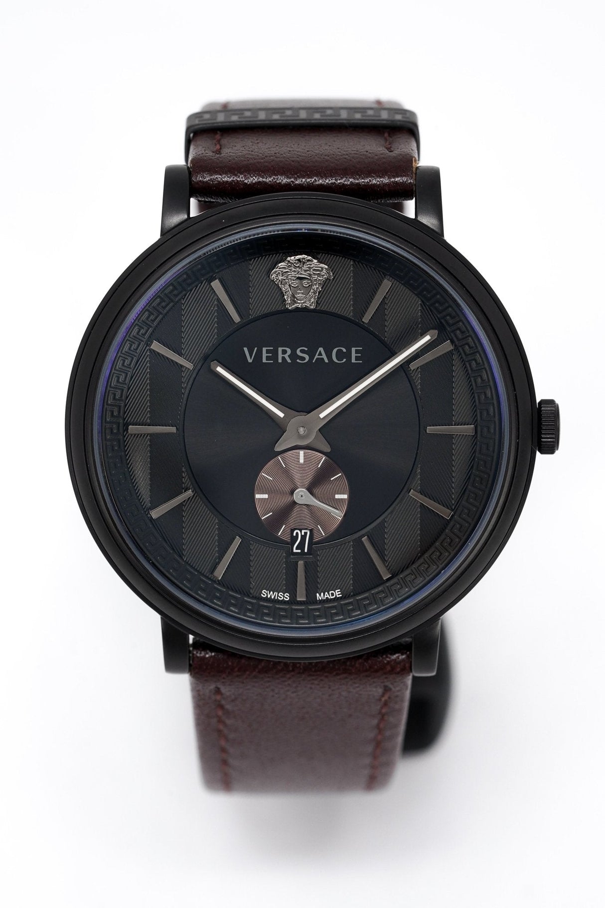 Versace Watch V-Circle Manifesto 38mm Brown VEBQ00419 - Watches & Crystals