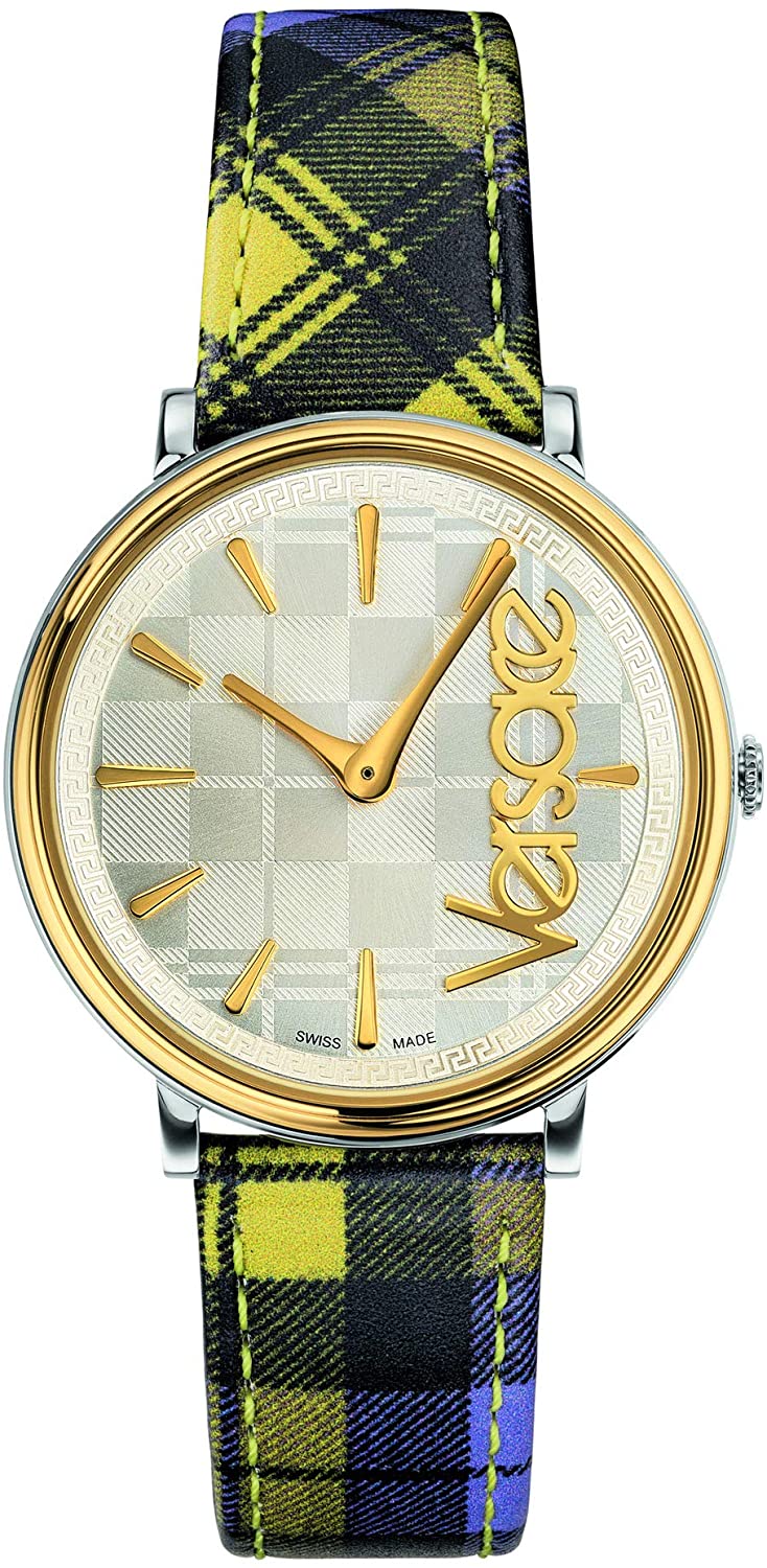 Versace Watch V-Circle The Clans E Yellow Two-Tone VE8100118 - Watches & Crystals