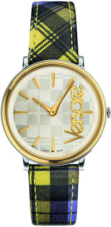 Versace Watch V-Circle The Clans E Yellow Two-Tone VE8100118 - Watches & Crystals